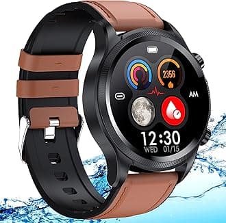 Smartwatch, Waterproof Ipx68 Smart Watch, Non Invasive Blood Glucose Smart Watch, Blood Sugar Monitor Watch, Glucose Monitor Smartwatch (D)