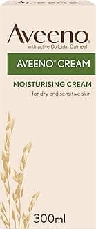 Aveeno Moisturising Cream (1x 300ml), Nourishing Body Lotion with Hydrating Colloidal Oatmeal, Full Body Moisturiser for Dry and Sensitive Skin, Suitable For Adults and Babies From 3 Months