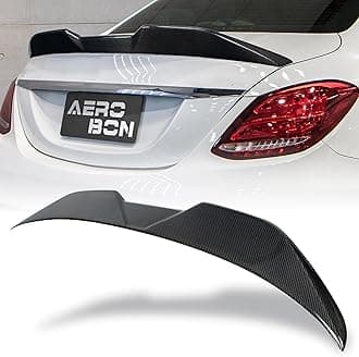AeroBon Real Carbon Fiber Trunk Spoiler Compatible with 2015-2021 Mercedes C Class W205 Sedan Rear Spoiler (MP Style) Motorsport Performance