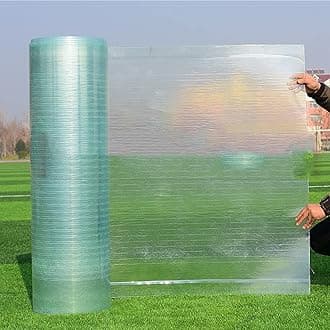 IMPREC Polycarbonate Roofing Sheet, 1.0mm Polycarbonate Panels Sunshine Board Shed Cover Transparent Insulation Daylighting Panels (Color : Clear, Size : 1.2x1m)