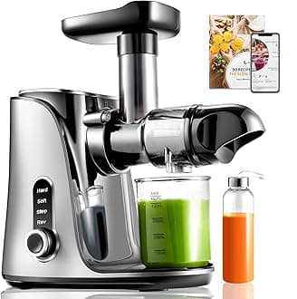 Gm3001 Slow Cold Press Juicer Machine For High Yield Vegetable And Fruit Juice With Ultradense Filter, Quiet Motor, 2 Speed Modes, Led Display (Silver, 150 Watts)