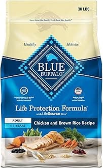 Blue Buffalo Life Protection Formula Adult Dry Dog Food, Helps Build and Maintain Strong Muscles, Made with Natural Ingredients, Chicken & Brown Rice Recipe, 30-lb. Bag