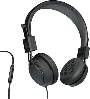 Audio Intro Premium On-Ear Headphones, with Universal Mic (Black)