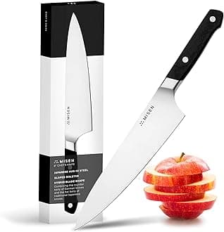 8" Chef Knife – High Carbon Japanese AUS-10 Stainless Steel – Hybrid German & Japanese Blade – Precision Kitchen Knife for Professionals & Home Cooks – Ultimate Cutting Performance - Black