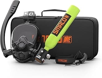 SMACO Diving Bottle with Undermask Mini Diving Bottle 0.5 L Provides Approx. 6 Minutes of Underwater Breathing within a Diving Depth of 30 ft Small Diving Bottle for Flat Water Diving
