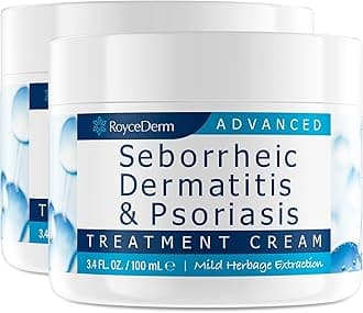 Roycederm Seborrheic Dermatitis Cream, Scalp Treatment for Psoriasis, Folliculitis, Dry Scalp, Dandruff, Anti-Itch Cream for Soothing Relief - 2 Pack