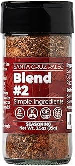 Santa Cruz Paleo, Seasoning Blend #2, Sweet and Smoky Spice for Chicken, Steak, Burgers, Wings and Ribs, Garlic, Sea Salt, Black Pepper, Rosemary and Paprika, Gluten Free, Keto, Paleo, 3.5 Oz Jar