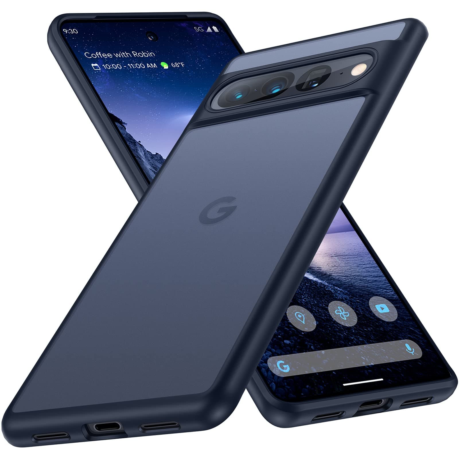 Humixx Shockproof Designed for Google Pixel 7 Pro Case [Military Grade Drop Tested] [Ultimate Silky Touch] Translucent Hard Back Protective Slim Thin Matte Black Phone Cases for Pixel 7 Pro 5G 6.7”