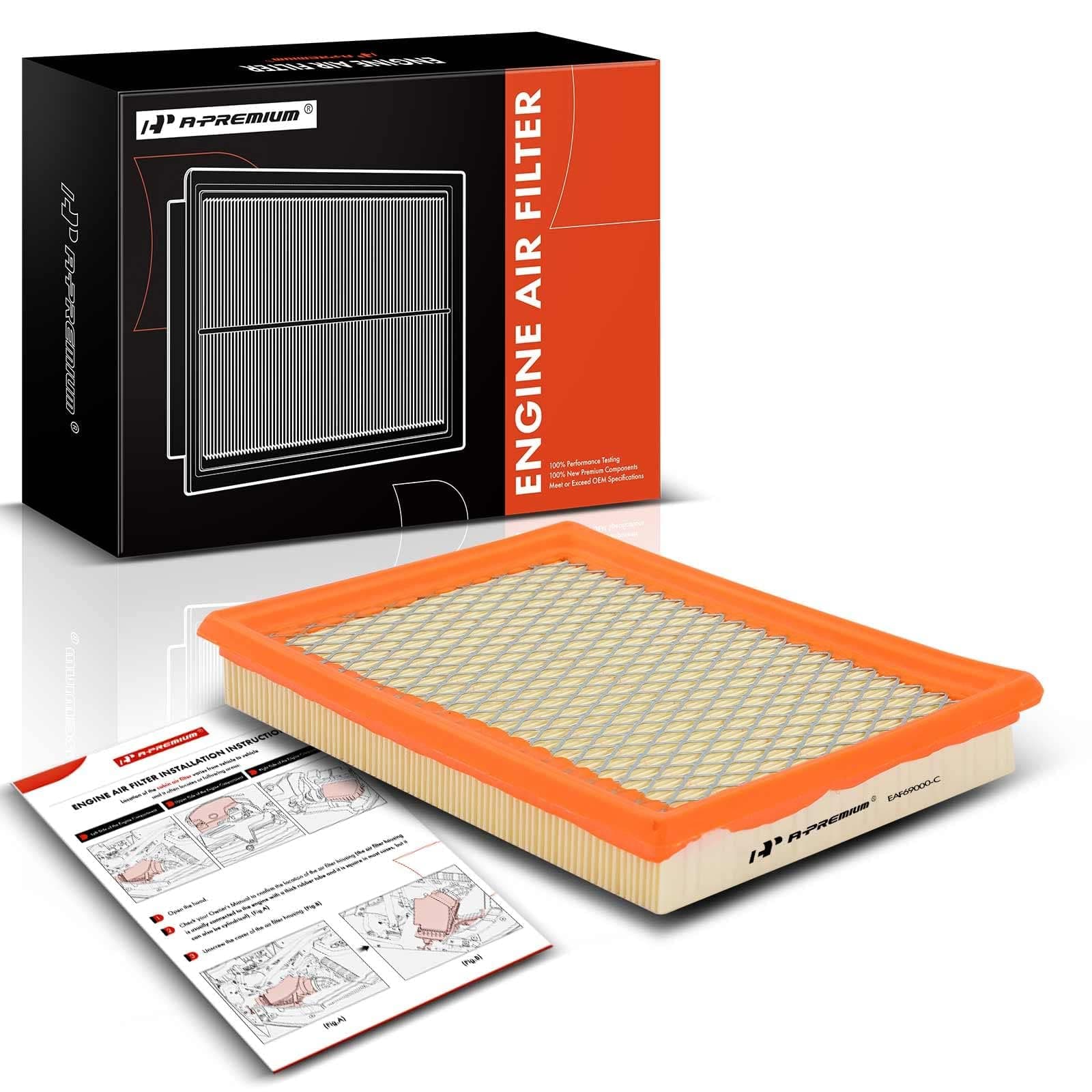 Engine Air Filter Compatible with Nissan & Infinit Models - Rogue, Sentra, 300ZX, Juke, FX35, FX37, FX50, M56, Q50, Q60, Q70, Q70L, QX70