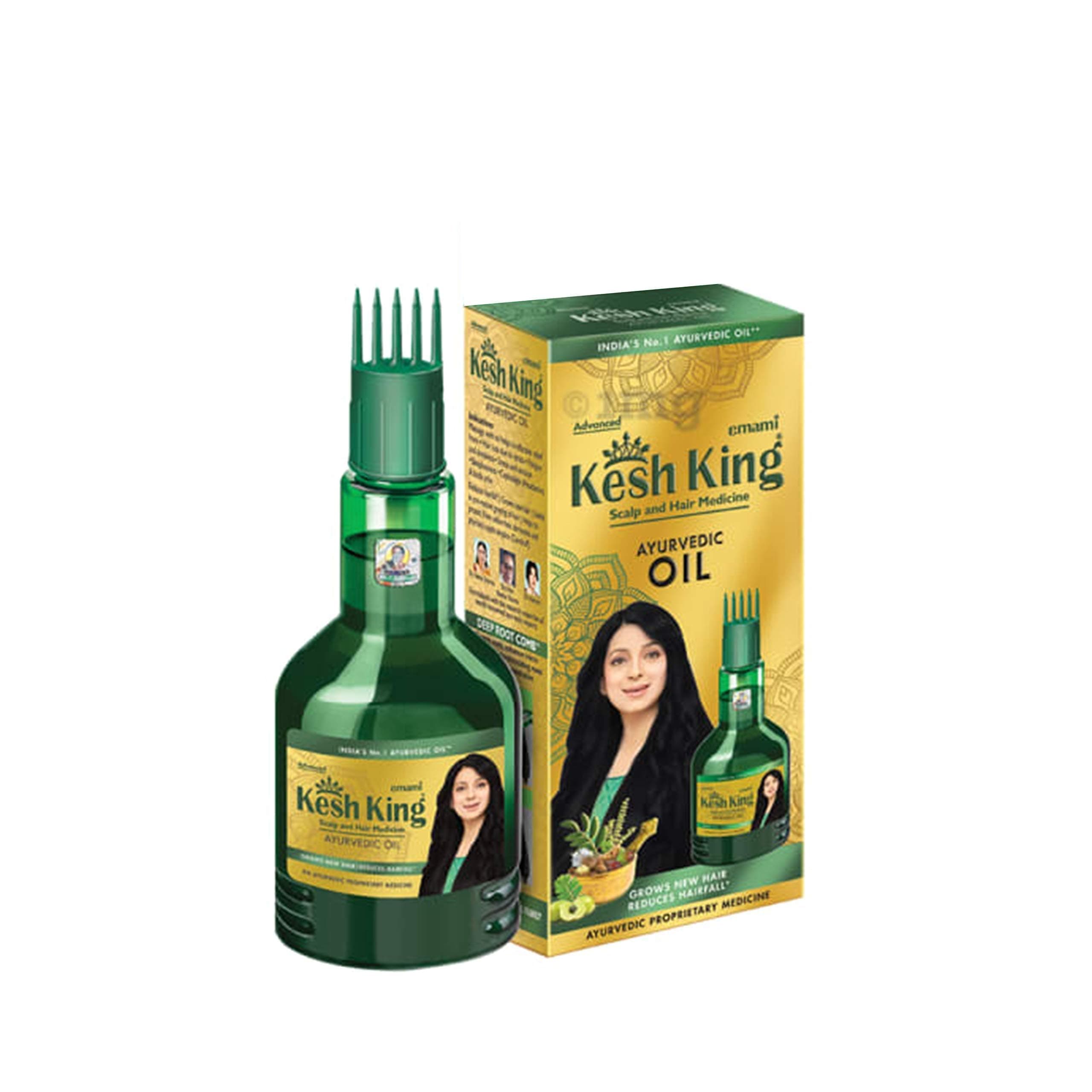 Kesh King Ayurvedic Hair Oil | Herbal Oil with Bhringraj & Amla | Enhance Hair Growth | Reduce Hairfall | Nourishes Scalp | Provides Long & Thick Hair | 10.14 Fl Oz/300ml