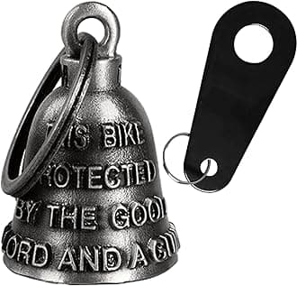 Motorcycle Bell for Biker Rider Men Women Angel Bell with Bell Hanger, Ride Riding Bell Motorcycle Accessories