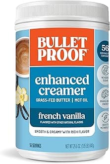 - French Vanilla Creamer, 29.6 Ounces, Keto Coffee Creamer with MCT Oil and Grass-Fed Butter, Value Offering