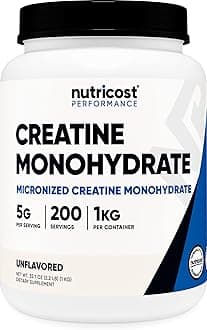 Nutricost Creatine Monohydrate Micronized Powder (1 KG) - Pure Creatine Monohydrate