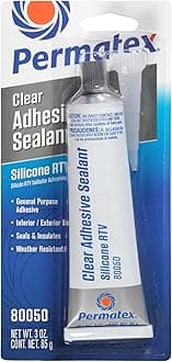 80050-12PK Clear RTV Silicone Adhesive Sealant, 3 oz. (Pack of 12)