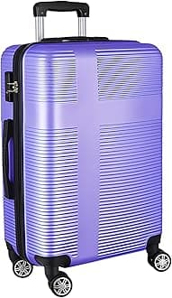Wqzlyg20 Inch Carry on Luggage 22x14x9 Airline Approved, Hard Shell Suitcase with Spinner Wheels, Lightweight Rolling Luggage for Travel,Lavender purple