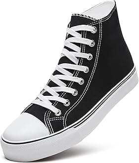 Men’s High Top Canvas Sneakers Lace Up Classic Casual Walking Shoes