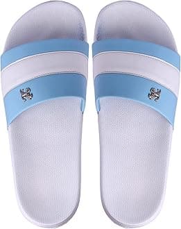 PERY-PAO Mens Stylish Sliders Black, Grey, Sky Blue, White Boys Slippers
