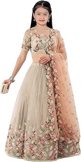 Suppar SleaveLehenga Choli Ethnic Wear Embroidered Lehenga, Choli and Dupatta Set
