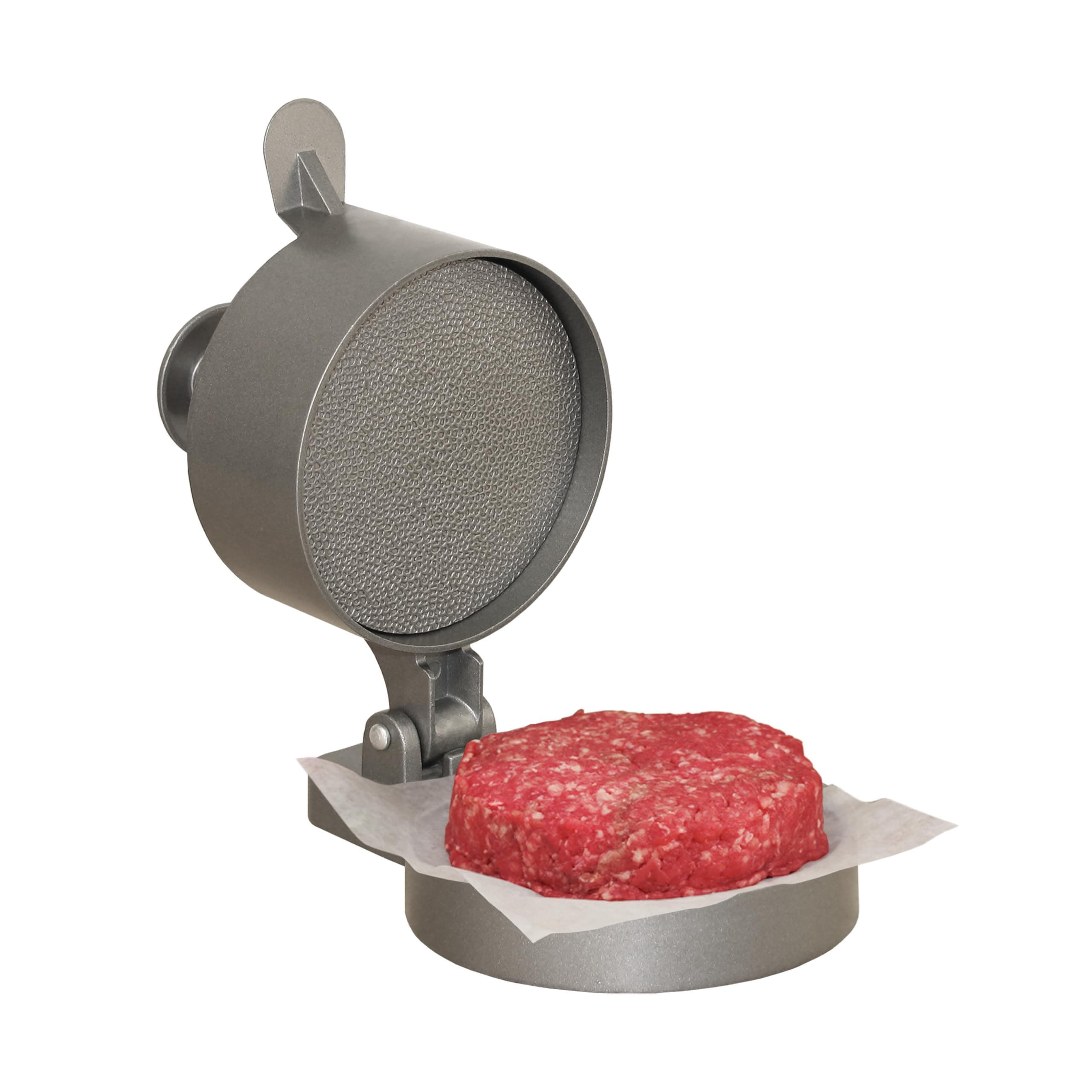 Burger Press, Makes 4 1/2" Diameter Patties for Hamburger, Crab Cakes, Sausage, 1/4lb to 3/4lb, Single, Non-stick Heavy-Duty Cast Aluminum (07-0301)