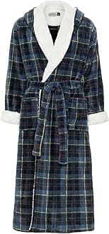 Alexander Del Rossa Plush Mens Robe with Hood, Hooded Big and Tall Robes for Men, Sherpa Fleece Bathrobe
