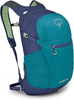 Osprey Daylite Plus Commuter Backpack - Lightweight, Everyday Pack with Laptop Sleeve and Water Bottle Pockets - Ideal for Work, School, and Travel with Versatile Storage, Blue Spikemoss/Alkaline