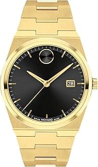 Movado Bold Quest Men's Sport Watch - Swiss Quartz Movement, Stainless Steel Link Bracelet - 5 ATM Water Resistance - Luxury Fashion Timepiece for Him - 40mm