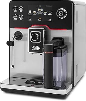 Accademia Luxury Italian Fully Automatic Espresso Machine with 19 Customized drink settings,0.5 Liters,RI9782/46 Brushed Stainless