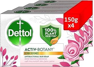 Activ-Botany Bathing Soap, Rosewater & Hibiscus Scent, 150g x 4