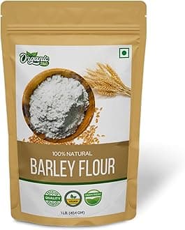 Organic Zing Barley Flour – Food Grade – 454 g / 16 oz - Finely Milled Barley Flour for Cooking and Baking