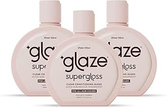 – Glaze Super Gloss Sheer Glow Clear Conditioning - For All Hair Types & Colours, Including Treated - Transparent Hair Gloss for Boosting Colour, Shine & Hydration, 3 Pack