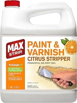 Paint & Varnish Citrus Stripper - 1 GALLON - Strips Multiple Layers - Removes Latex and Oil Based Paints - No Methylene Chloride No NMP Powerful No Drip Gel Formula