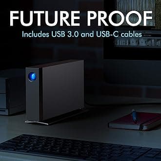 LaCie d2 Professional 18TB, External Hard Drive Desktop, for PC Mac & iPad, 1 Month Adobe CC, Data Rescue Service (STHA18000800)