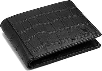 Mens Leather Wallet (Black Croco)