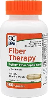 Quality Choice Daily Fiber Capsules for Regularity, 160 Count