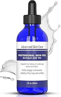 Advanced Skin Care Glycolic Acid Face Peel Serum 70% Strength - at Home Chemical Peel for face 2oz