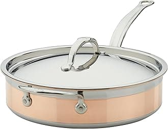 CopperBond Collection - 100% Pure Copper Sauté Pan, Induction Cooktop Compatible, 3.5 Quart