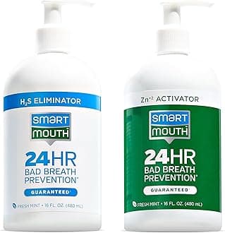 SmartMouth Original 2-Bottle Activated Mouthwash with Pumps, Bad Breath Support, 32 fl oz