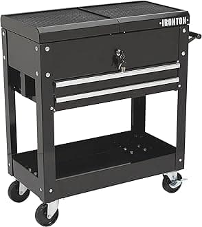 28in. 2-Drawer Tool Cart - 30-1/2in.L x 14-1/2in.W x 33in.H, 350-Lb. Capacity