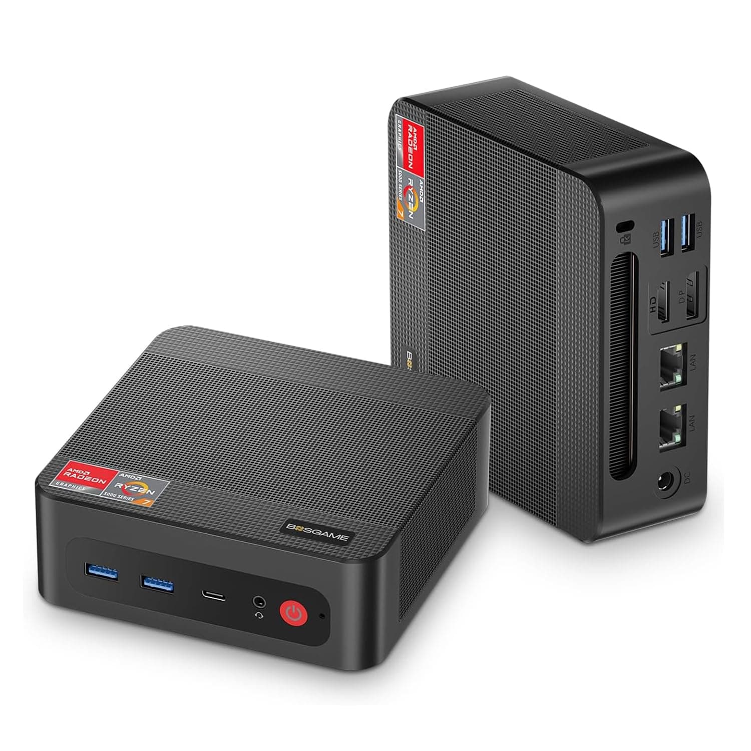 P4 Mini PC, Mini Desktop Computer with AMD Ryzen 7 5825U (up to 4.5GHz), 32GB DDR4, 1TB PCIe SSD, Dual LAN 2.5G & Wi-Fi 6E & BT5.2, 4K Triple Display, for Home, Office, Gaming, Design