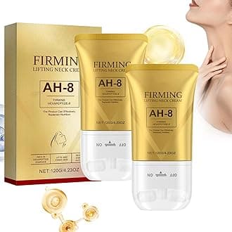 AH-8 Firming Neck Cream for Crepey Skin Body Care Comfort, Roller Neck Cream,Contains Hexapeptide, Moisturizing, Tightening Lotions Cosmetic Skin Care Skin Repair(2PCS)