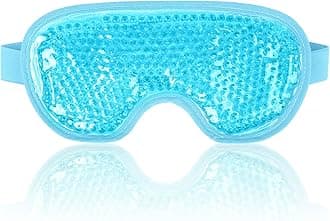 Cooling Eye Mask for Puffy Eyes, Reusable Hot Cold Therapy Gel Cold Eye Mask for Migraine, Headache, Dark Circles, Dry Swollen Eyes, Sinus Pain-Light Blue