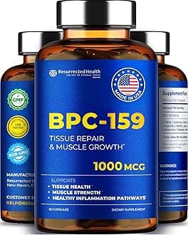 Ressurected Health BPC 157 Alternative - High Potency BPC-159 for Muscle & Workout Recovery - Research Proven Quality - 60 Capsules, 1000 mcg