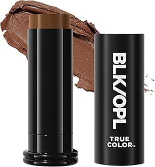 BLK/OPL Skin Perfecting Foundation Stick, SPF 15 Buildable & Blendable Face Foundation Makeup with Matte Finish - Full Coverage, Color Correcting & Sculpting - Hypoallergenic (Suede Mocha)