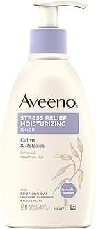 Aveeno Stress Relief Moisturizing Body Lotion with Lavender, Natural Oatmeal and Chamomile & Ylang-Ylang Essential Oils to Calm & Relax, 12 fl. oz ( Pack of 3)