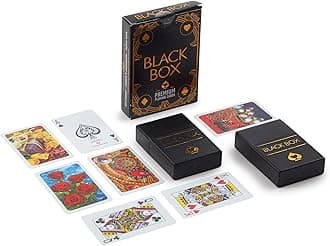 Black Box Plastic Playing Cards (Set of 2),Waterproof, Bridge Size