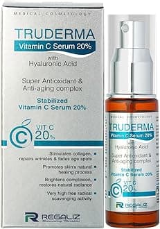 REGALIZ Truderma Vitamin C Serum 20% with Hyaluronic Acid | Anti-Aging, Brightening & Hydrating Formula | 20ml