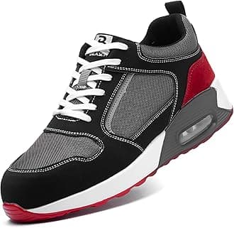 BexowPremium Safety Shoes Steel Toe Lightweight Slip Resistant Breathable Work Sneakers with Kevlar Midsole Anti-Smashing Puncture Proof Comfortable Industrial Footwear for Men and Women