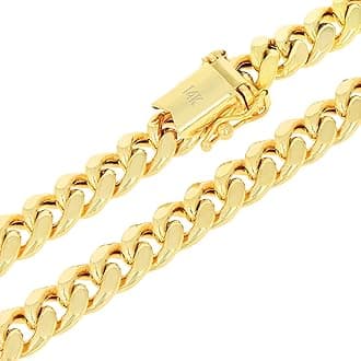14k Real Yellow Gold Miami Cuban Link 6.5mm Chain Necklace (16"-30") Italian Jewelry for Men & Women