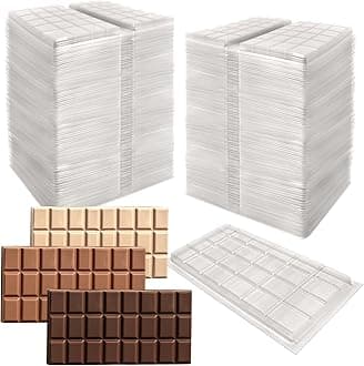 Wholesale Plain Chocolate Bar Moulds - Professional Grade Chocolate Mold - 100g - (Pack 200 Moulds)