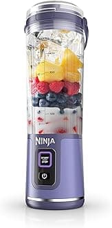 NINJABlast Portable Blender, Cordless, 18oz. Vessel, Personal Blender for Shakes & Smoothies, BPA Free, Leakproof Lid & Sip Spout, USB-C Rechargeable, Dishwasher Safe Parts, Galaxy Purple, BC151GP